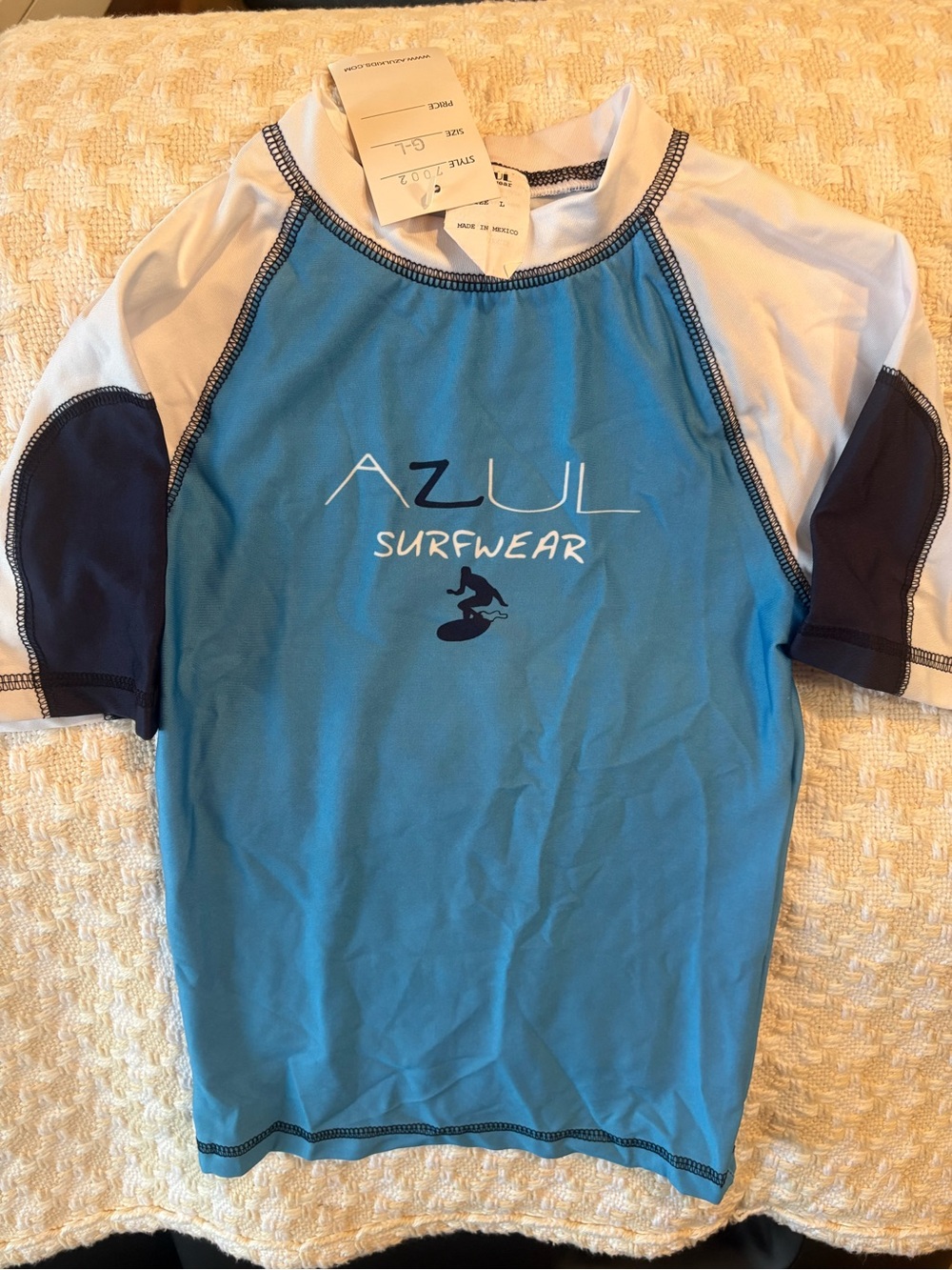 Azul Surfwear Kids' Short Sleeve Blue Rashguard